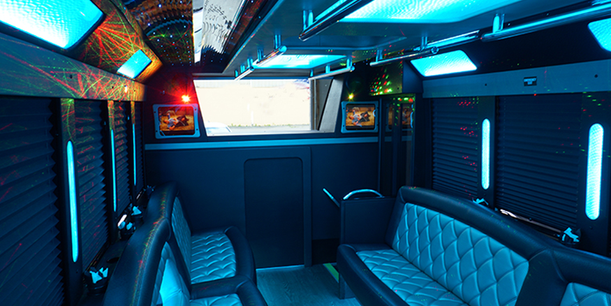 interior of our party bus rentals